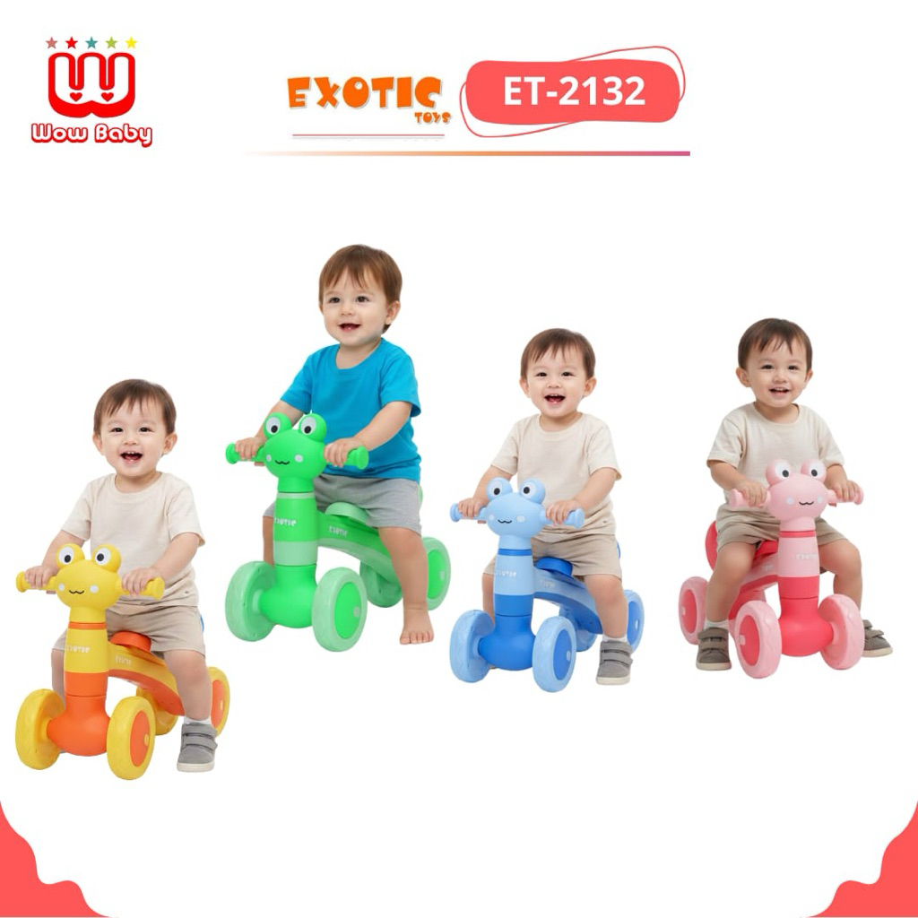 EXOTIC BALANCE BIKE ET-2132 Sepeda Anak kodok frog lucu 1 sd 3 tahun