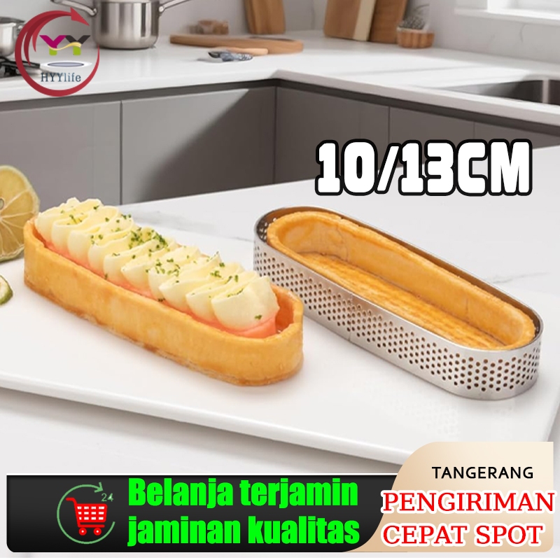 Cake Ring Mold Perforated Pie Ring Oval Pie Perforated Stainless Steel