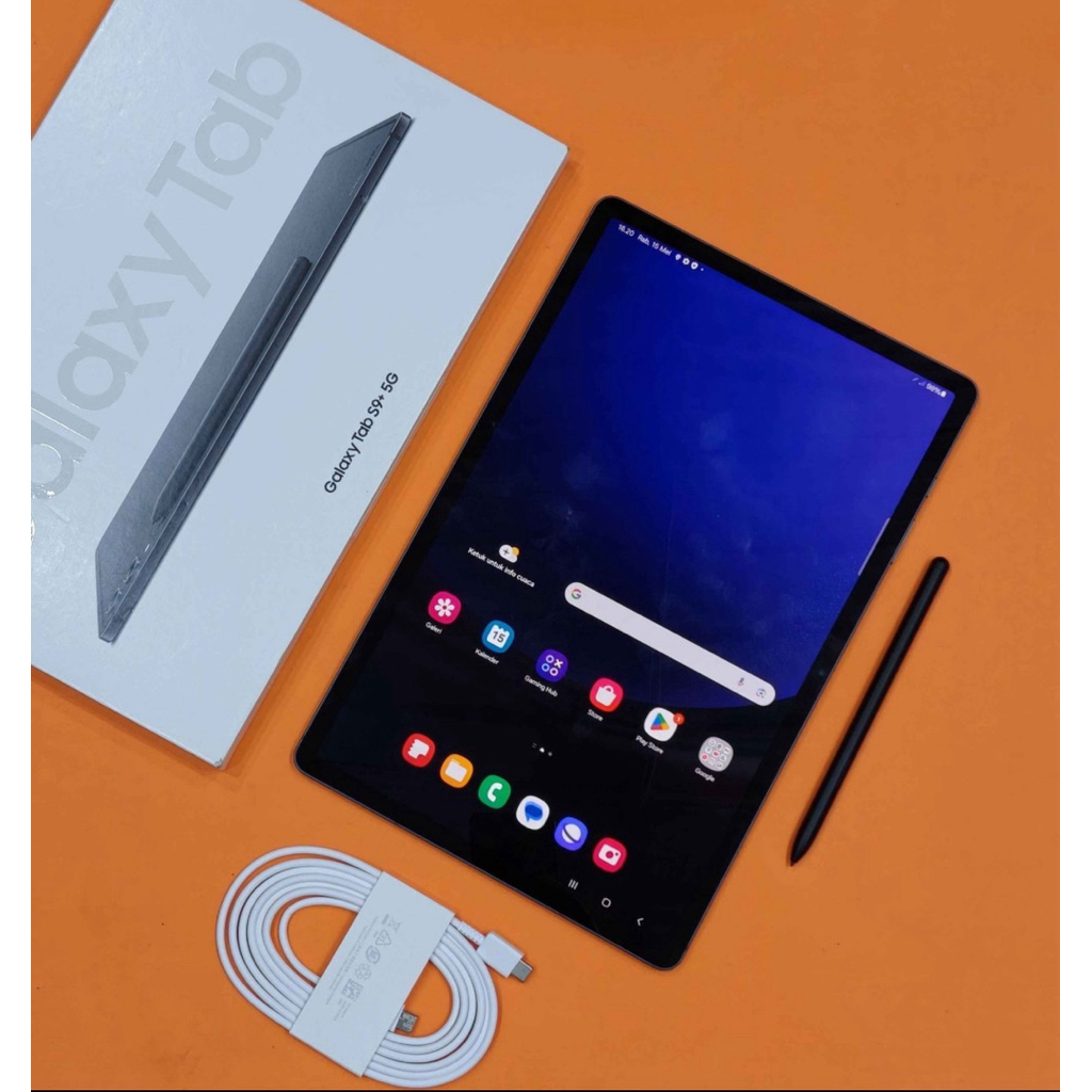 samsung tab s9 plus 5G 12/256gb second mulus fullset original