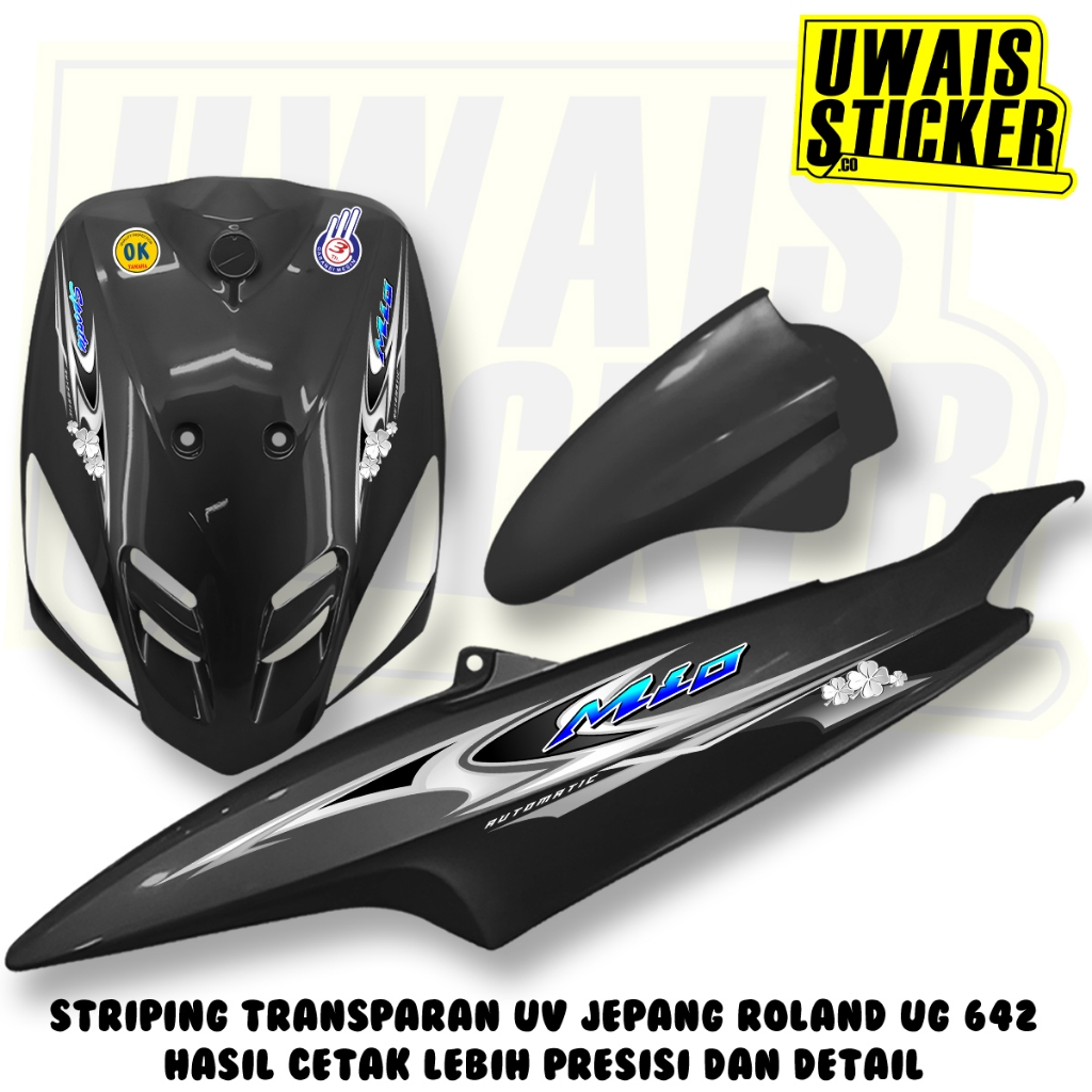Striping Uv Transparan Mio Sporty Design Bunga Simple Variasi Mio 2008-2012