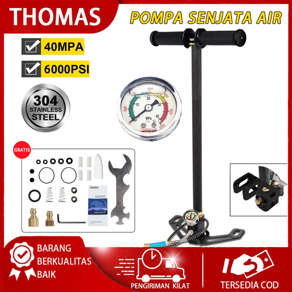 Pompa Pcp 6000Psi Pompa Tangan Tekanan Tinggi 3 Pompa Udara Tahap Untuk Ban Tekanan Tinggi Dan Pisto