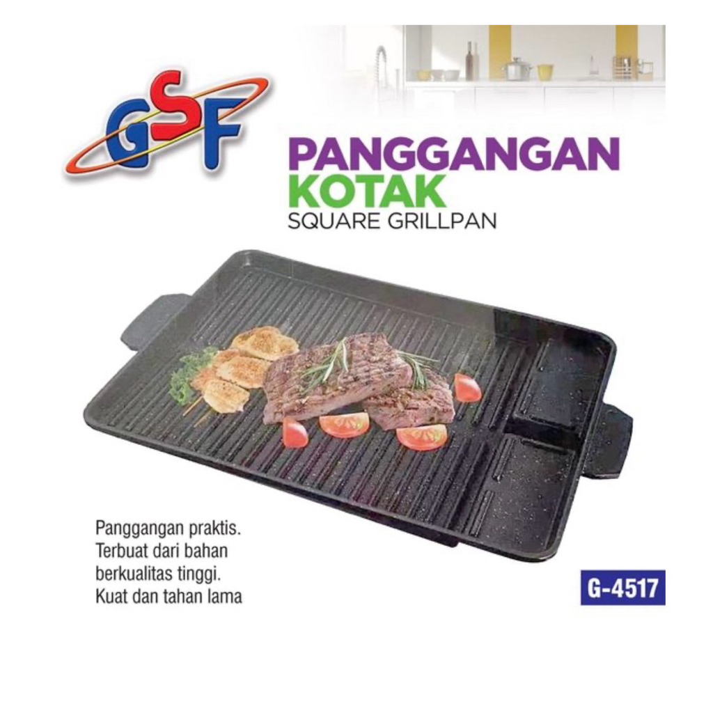 Grill Pan GSF 32cm / Panggangan Kompor GSF / panggangan kotak / square grillpan