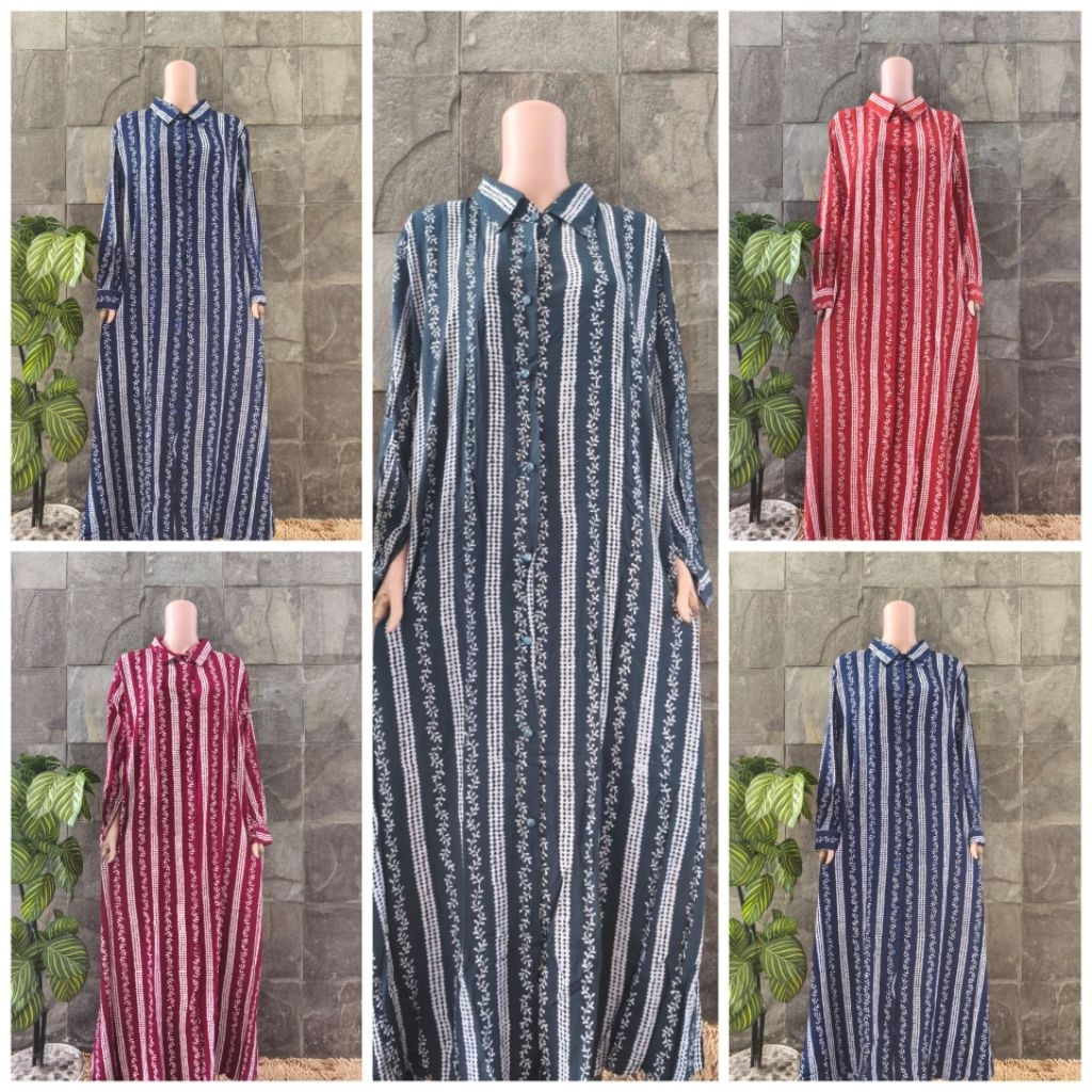 {LD 110 CM} Daster Qonita Batik Pekalongan ll Longdres Kamila Hls