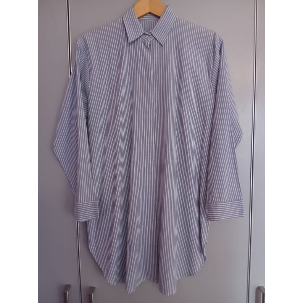 Kemeja Tunik Salur Biru