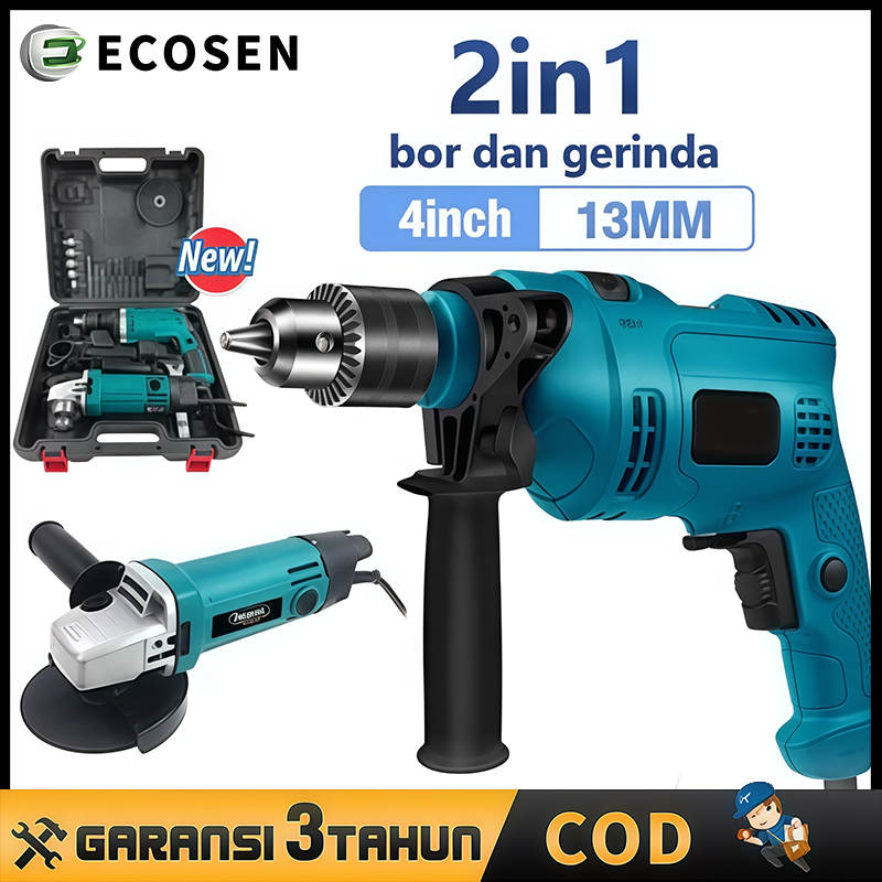 ECOSEN  bor dan gerinda mesin bor listrik bor gerinda paket bor dan gerinda mesin gerinda tangan pak
