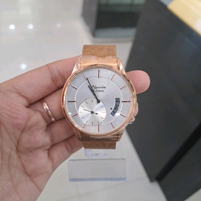 Alexandre Christie AC 8519  8519 MSBRGSL Jam Tangan Unisex Stainless Steel Original & Garansi Intern