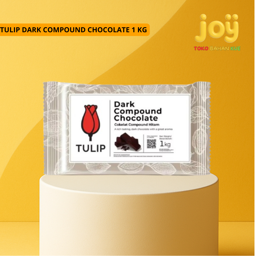 TULIP DARK COMPOUND CHOCOLATE 1 KG/ COKLAT BLOK/ TULIP DCC