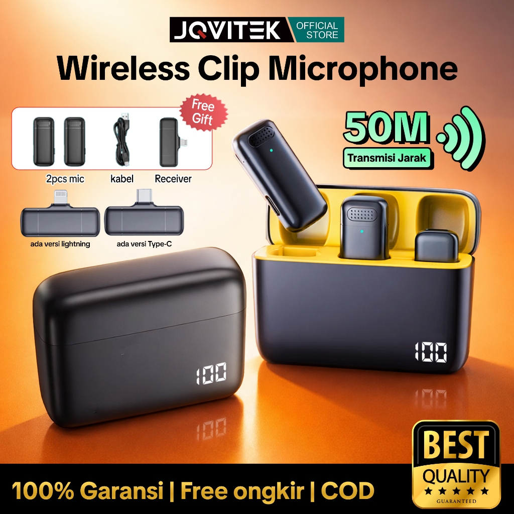 Jqvitek mic LM03/LM04 Mini Microphone Bluetooth Mikrofon Nirkabel Lavalier tanpa kabel hp Lapel Mic