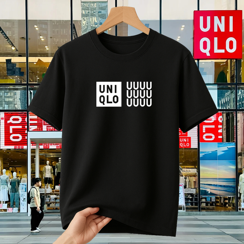 100% Original - Tshirt Uniqlo 100% Cotton Oversize Kaos Casual Premium Pria