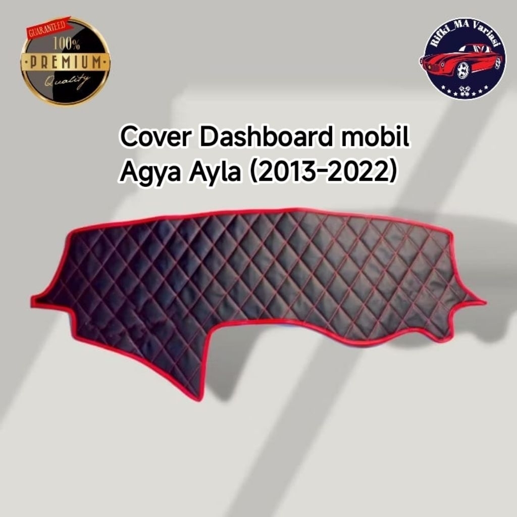 Cover Dashboard mobil Agya Ayla (2013-2022) kulit sintetis premium motif wajik / alas taplak dashboa