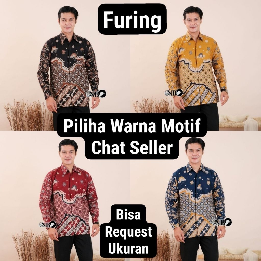 KEMEJA MOTIF BINTANG & ROK LAPIS FURING / BAJU SERAGAM BATIK COUPLE PASANGAN SARIMBIT KELUARGA CUSTO