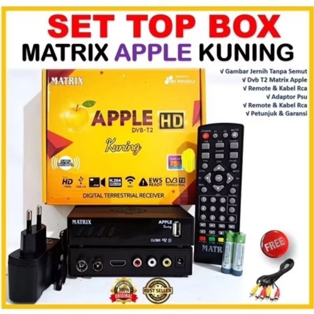 Set top box matrix Apple kuning stb matrix kuning dvb T2