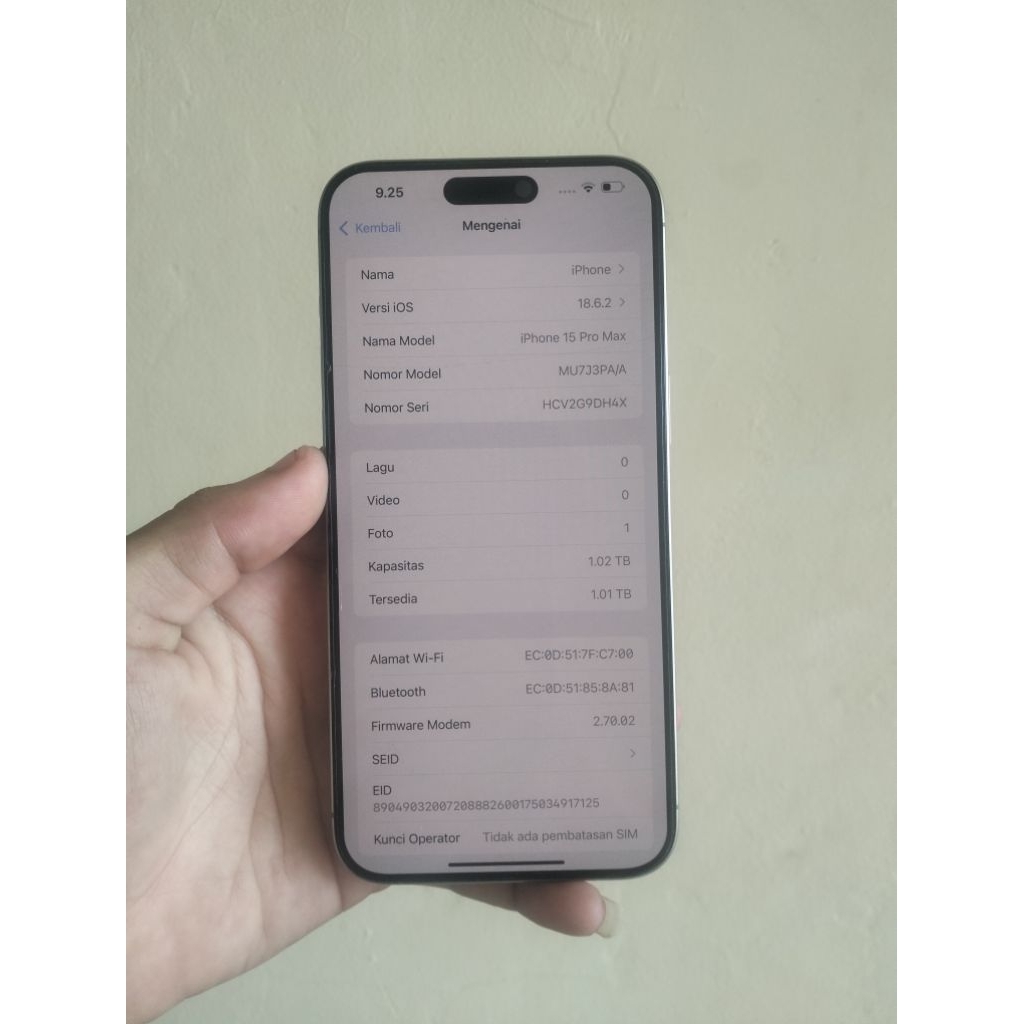 IPHONE 15ProMax internal 1tb,Resmi iBox second mulus