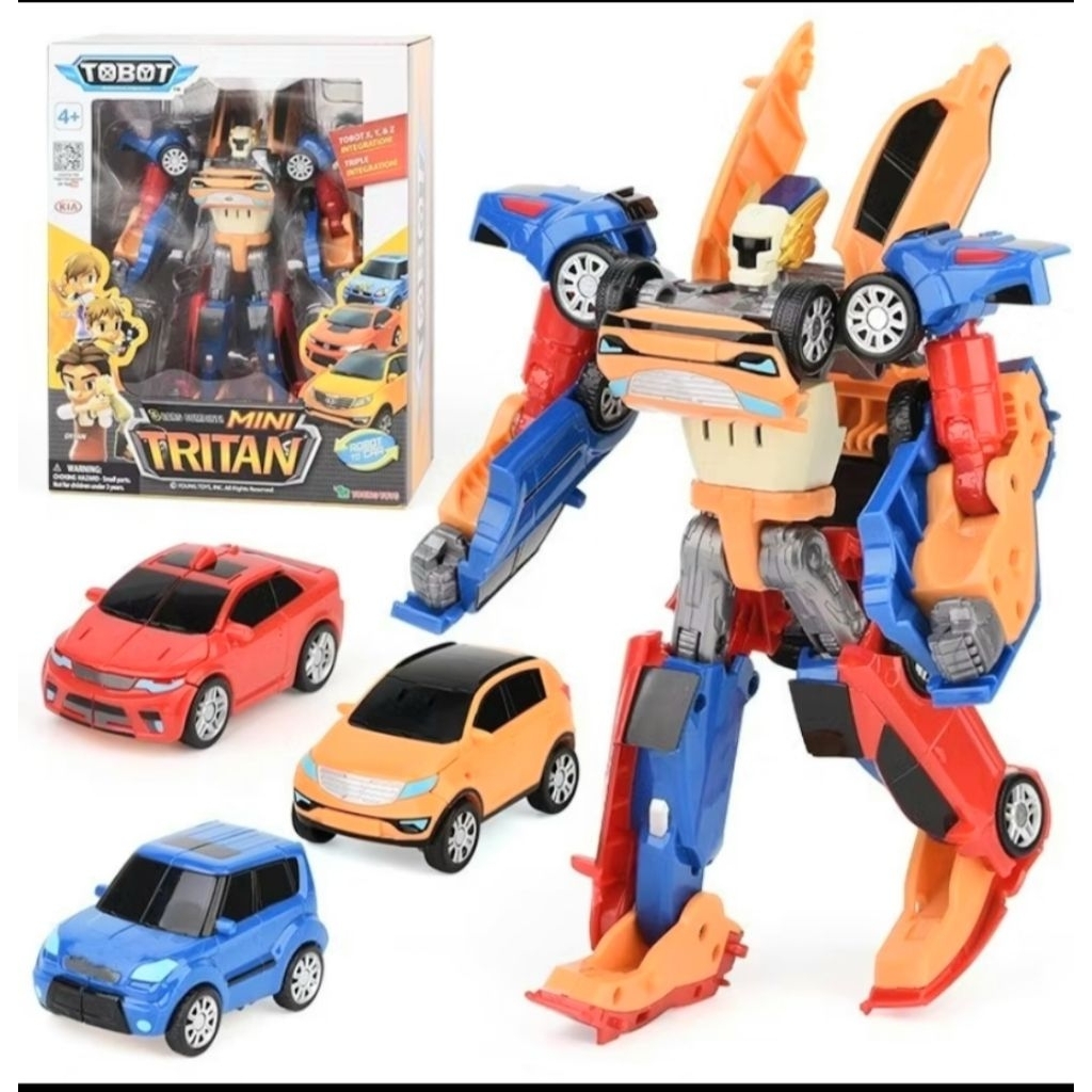 Mainan Tobot mini tritan/Robot 3 in 1