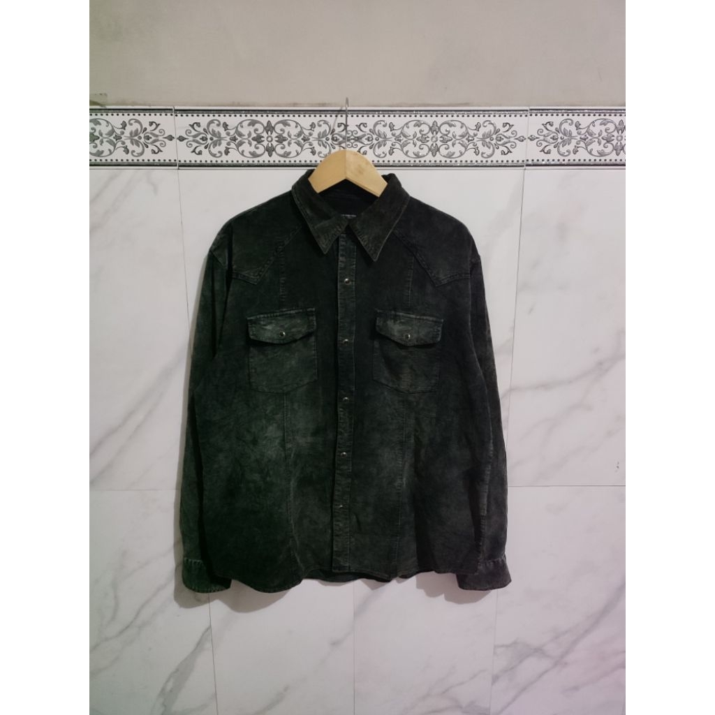 Kemeja Corduroy Allix Design Vintage Japan Abu