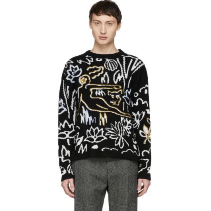 Sweater Pria Kenzo Rosseau Emboirdered Crew Knit Original