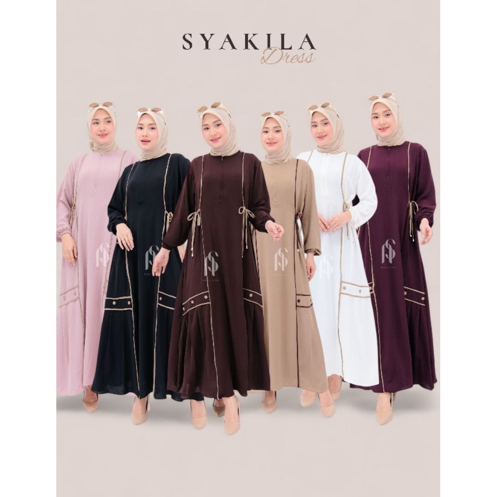 Baju Lebaran Terbaru Dress Kekinian Mahogany Gsmis Longdris Syari Gmoshari Raya Virall Ghamis Premiu