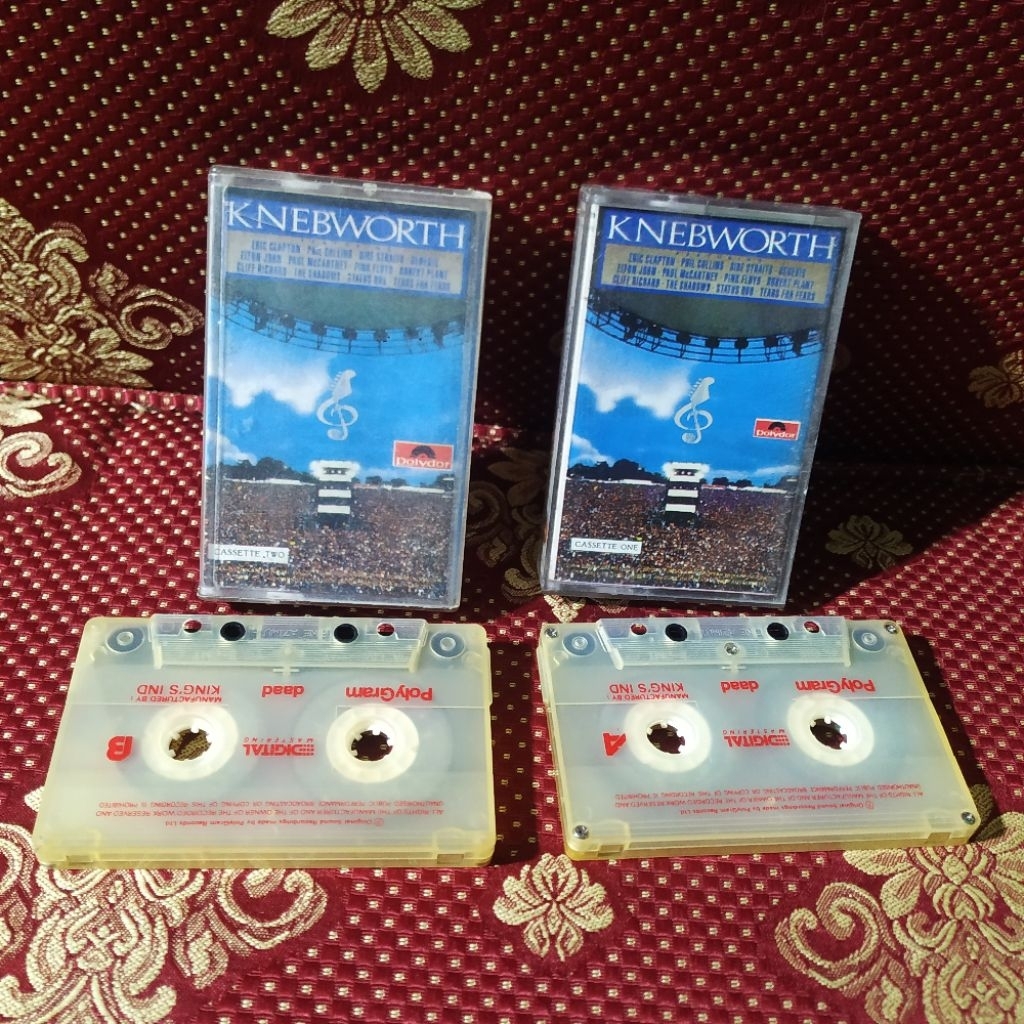 kaset pita lagu barat cassette tape knebworth 1 & 2