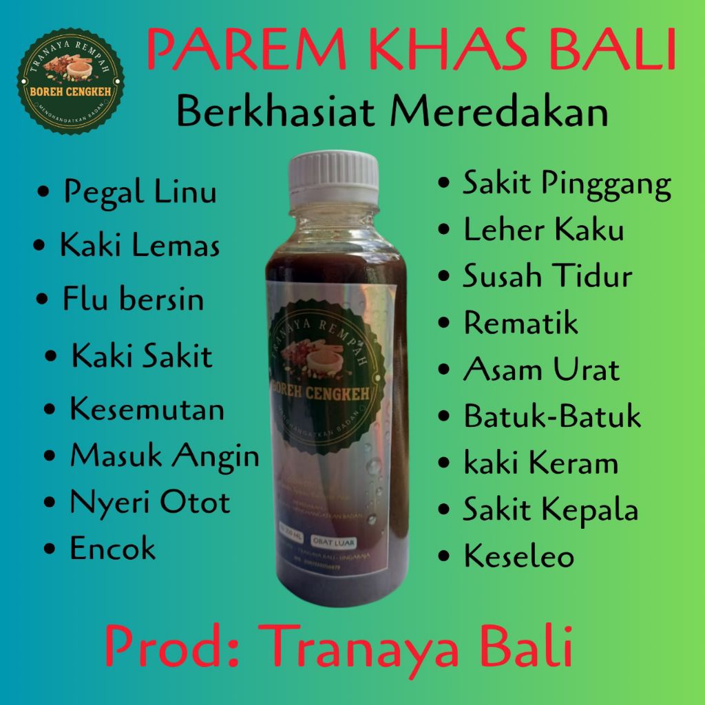 Boreh cengkeh rempah khas bali tranaya