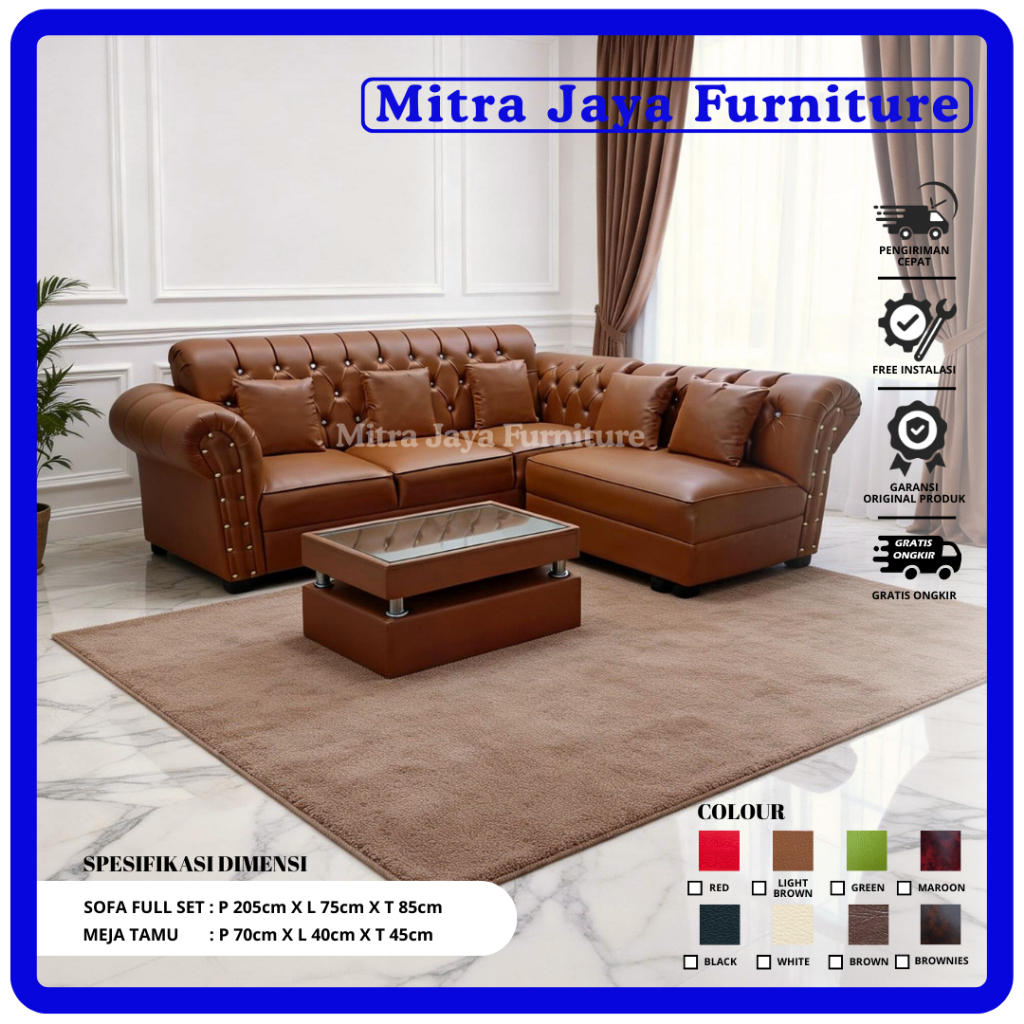 SOFA MINIMALIS/SOFA TAMU/SOFA RUANG TAMU/SOFA FREE ONGKIR/ SOFA KANCING