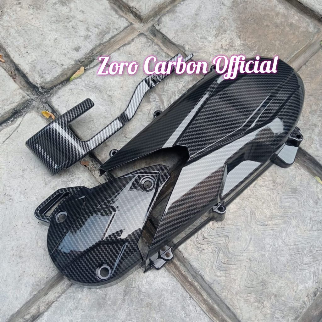 Paket Cover Tutup Cvt + Tutup Keong Cvt + Tutup Sensor Carbon Vario 125 / 150 Led New / Vario 125 Ne