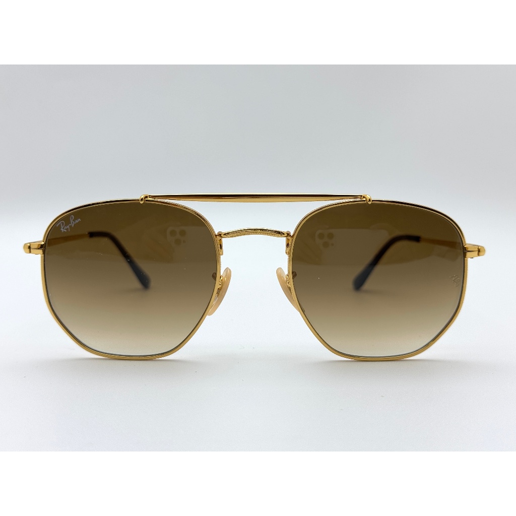 KACAMATA RAYBAN THE MARSHAL GOLD LENSA GRADASI COKLAT ORIGINAL