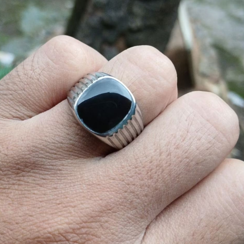 cincin batu akik yaman wulung baturaja kotak natural
