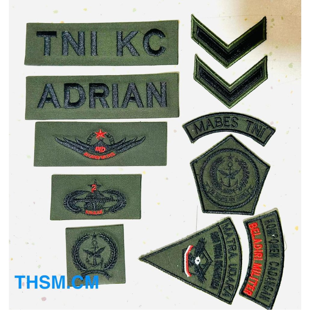 TNI KC Fulset / Atribut TNI KC / Bet Bordir TNI KC