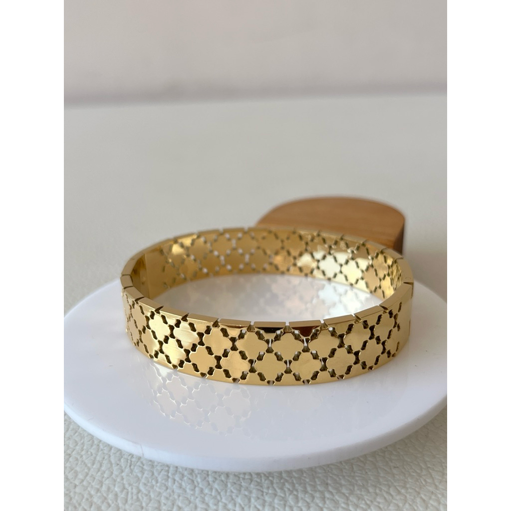 Gelang Bangle Wanita Titanium Anti Karat Bangle Titanium