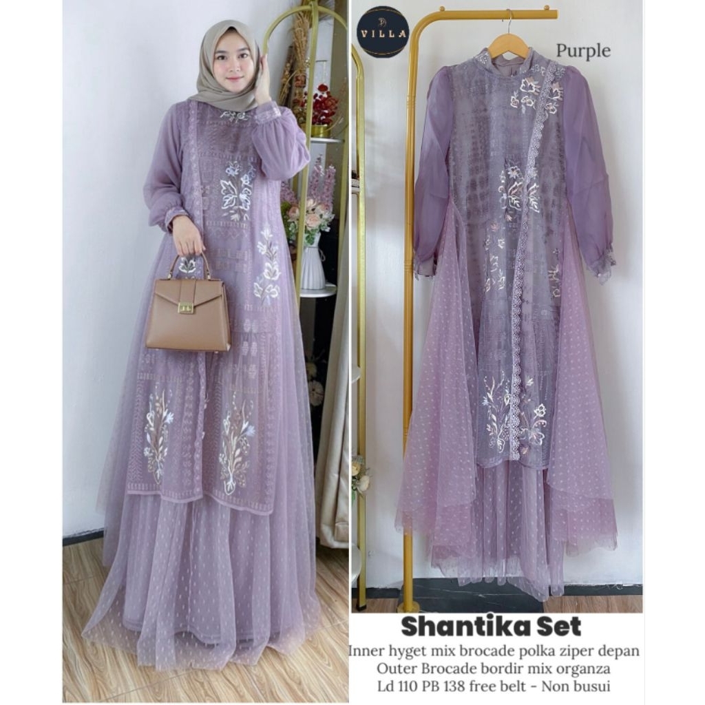 SHANTIKA SET BY VILLA DRESS - SET RAYA CANTIK - SET RAYA FASHION MUSLIMAH - SET RAYA ORIGINAL