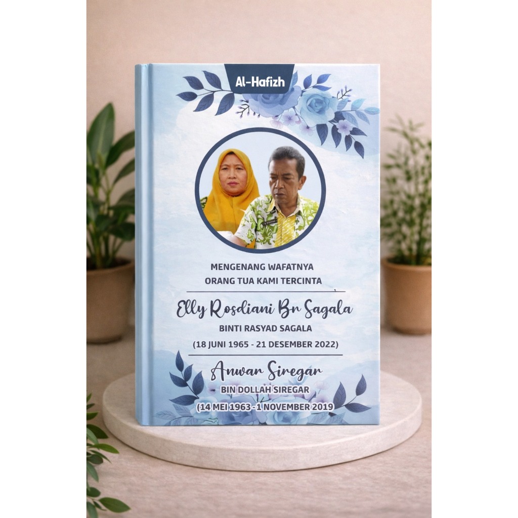 (Free Custom Foto di Cover) Alquran Wakaf  ukuran A5 Custom Nama Dan Foto Terjemah Latin Perkata