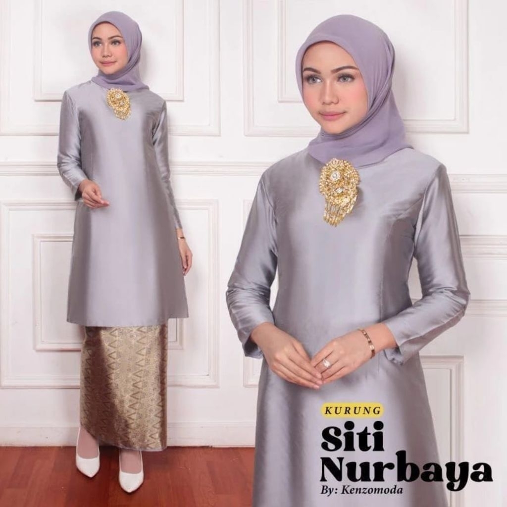 SETELAN BAJU KURUNG SITI NURBAYA FREE HIJAB | Baju Kurung Malaysia | Baju Kurung Melayu | Baju Kurun