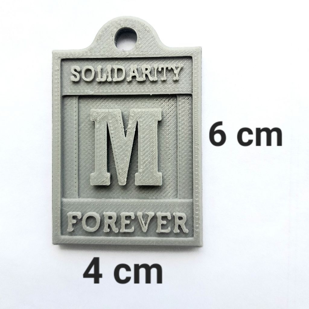 Gantungan Kunci M Solver - 3D Printing