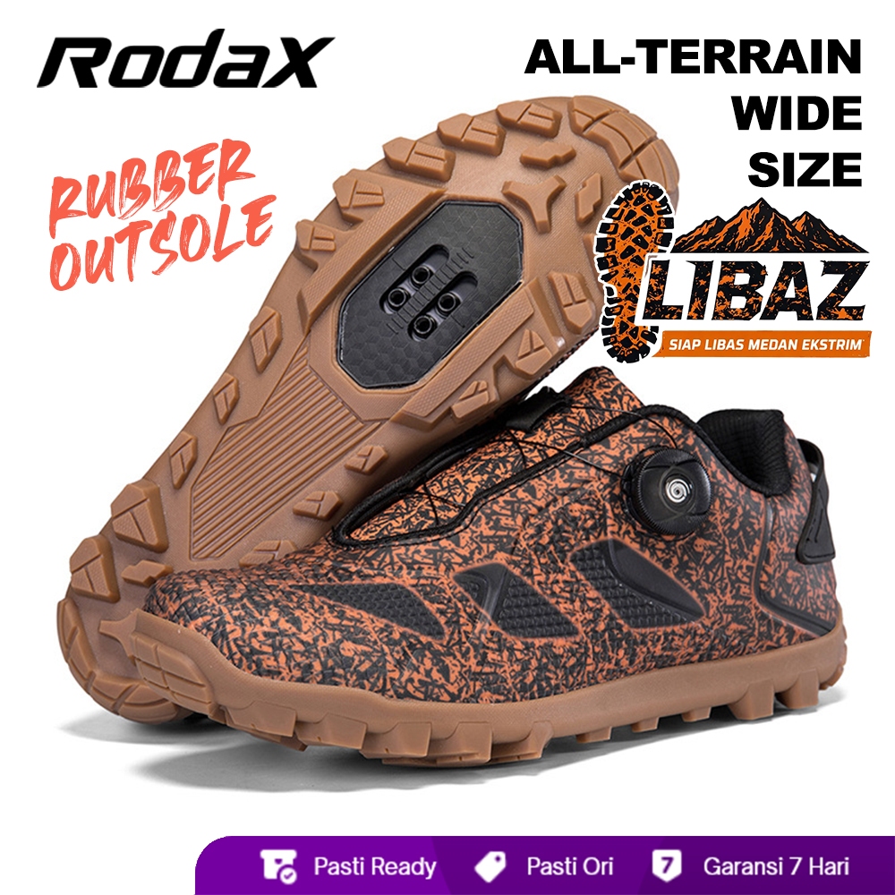 RodaX Libaz III Wide Enduro Cleat Downhill AM Gravity Dirt Bike MTB Shoes SPD Sepatu Bersepeda Downh