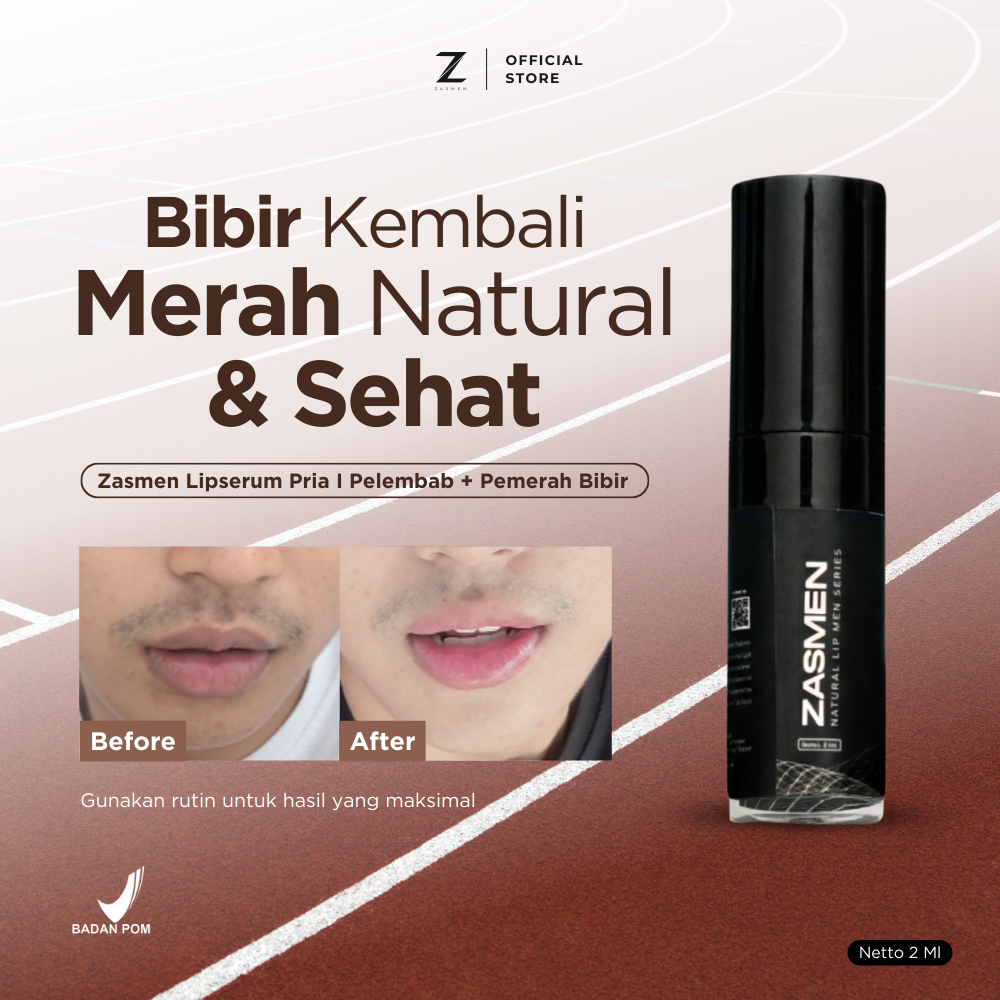 Zasmen Lip serum for men – Pelembab Bibir Kering & Gelap | Mencerahkan & Merahkan Alami | Vitamin E 
