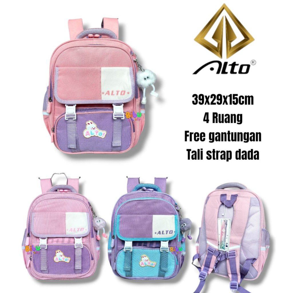 Tas ransel sekolah alto girl anak SD -  Smp Original