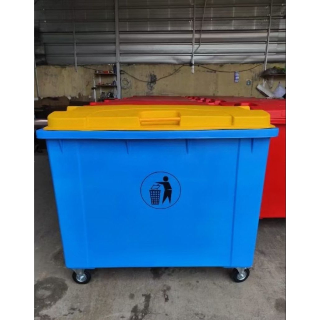 Tempat sampah besar 660L tebal doble