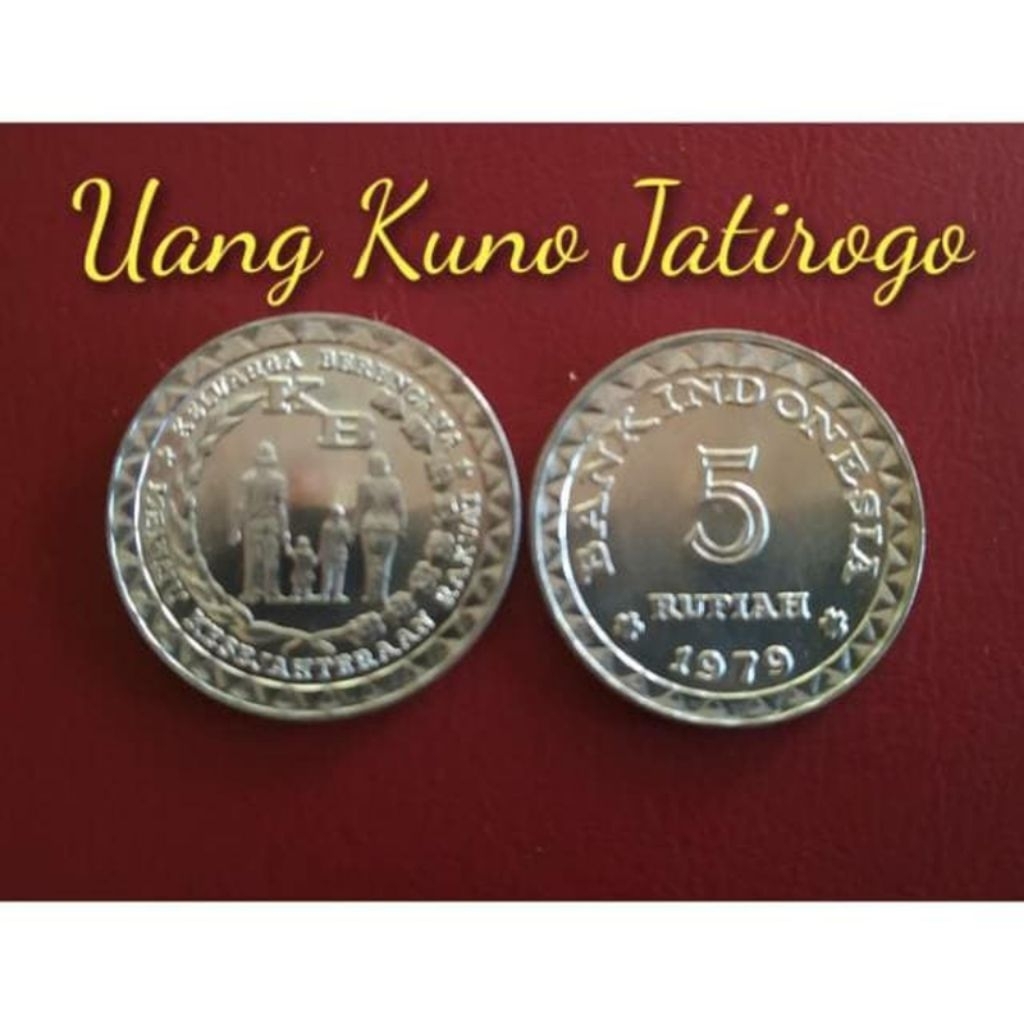 UANG KUNO 5 RUPIAH KB KECIL TAHUN 1979 PREMIUM