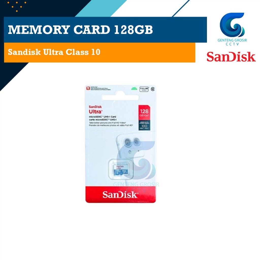 Sd Card Sandisk Ultra Class 10 Micro SD 128GB Original
