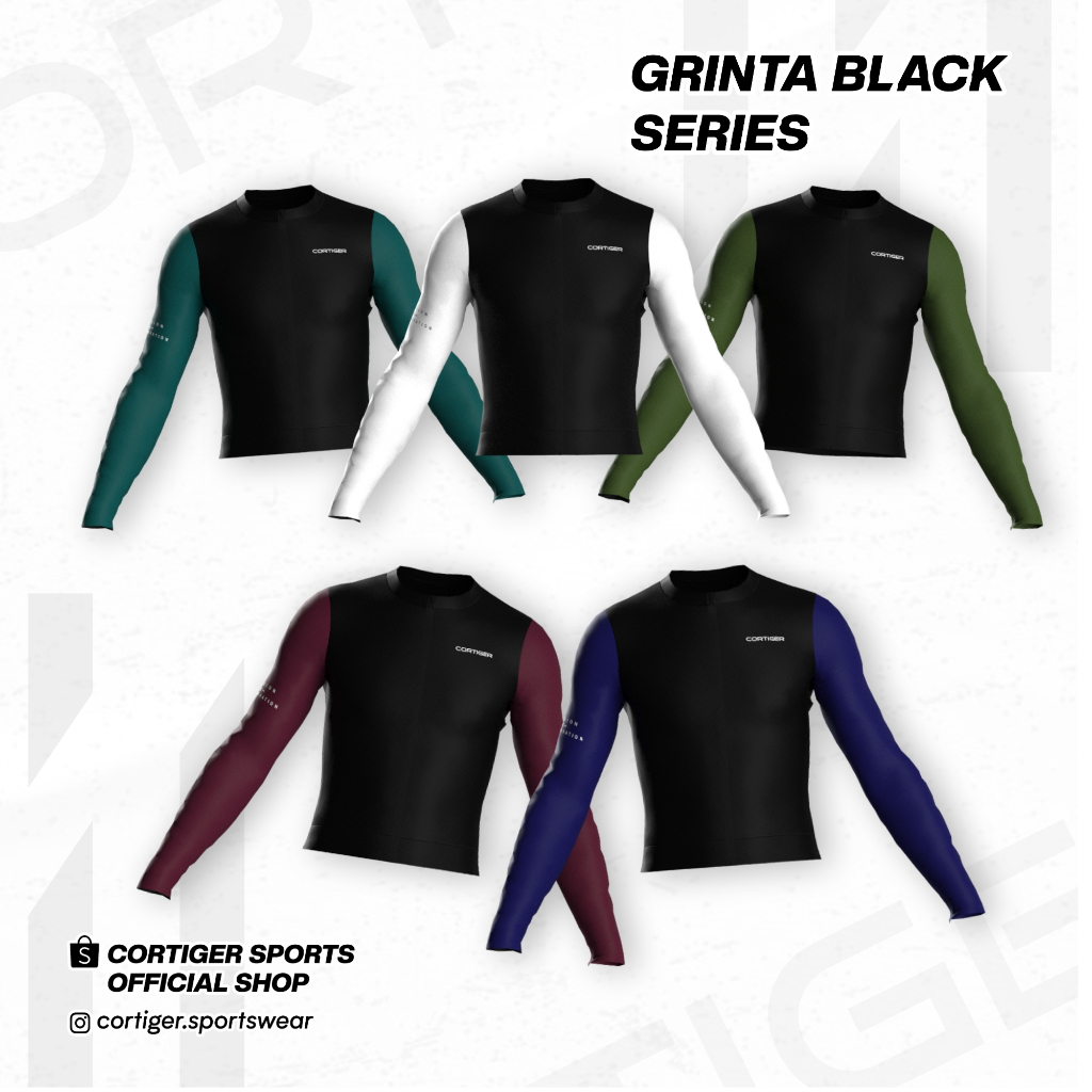 Cortiger Grinta Series - Jersey Sepeda Pria / Jersey Olahraga Pria / Jersey Premium Pria - Black Col