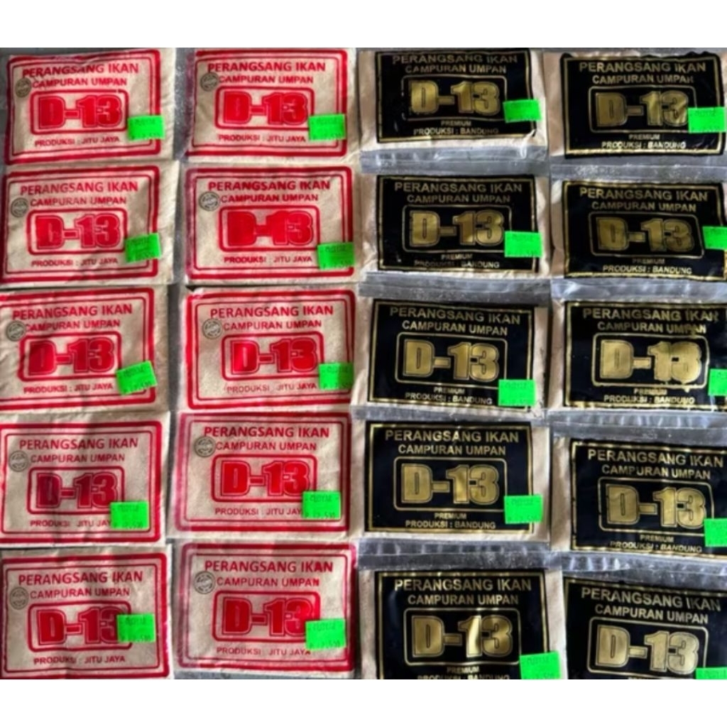 Umpan D13 Hitam dan D13 Merah Umpan Pancing - Campuran Umpan Ikan