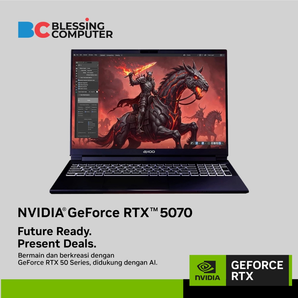 AXIOO PONGO 775 GeForce RTX™ 5070 8GB - Core i7 13620H 16GB 512GB W11 Black