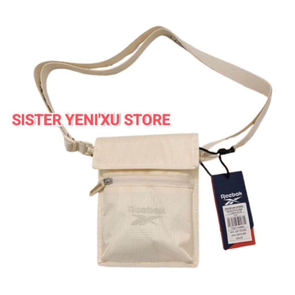Tas Sling Bag Reebok Brighton Unisex VANILA (19x14.5x1cm) ORIGINAL STORE 100%