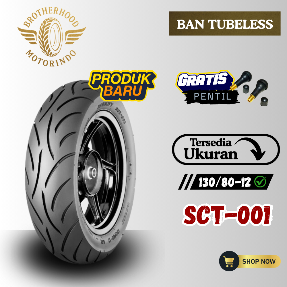 BAN IRC SCT001 TUBELESS (130/80-12 / 130 80 12) BAN IRC / BAN RING 12 / BAN TUBLES RING 12 / BAN MOT