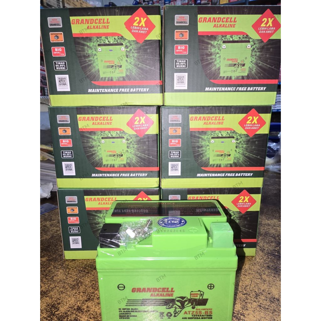 Aki Motor/Baterai Motor Kering ATZ-5S Alkaline Grandcell