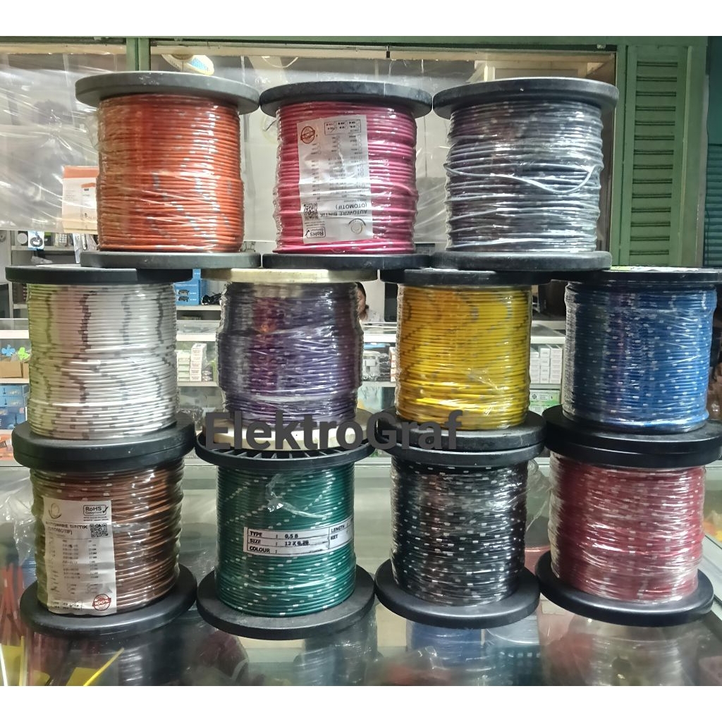 Kabel Body Bintik Avss 0,5 Kabel Audio Otomotif Mobil Motor ECER