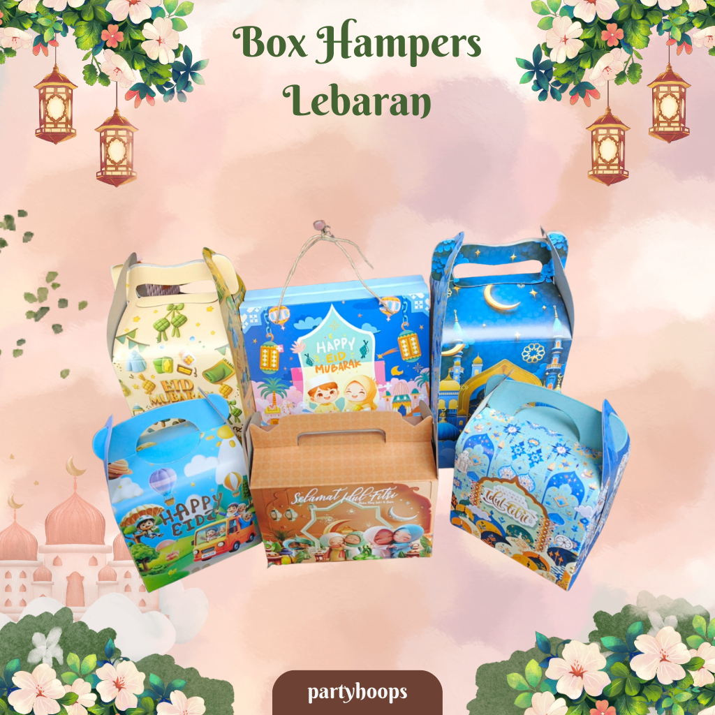 Box Hampers Idul Fitri 1pcs | Box Hampers Lebaran Kemasan Idul Fitri |  Gable Box Hampers Lebaran