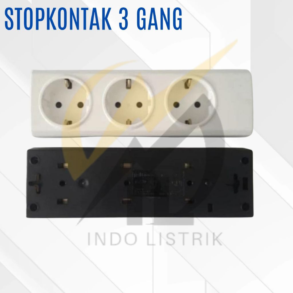 Stopkontak Broco 3 Lubang / Stopkontak 3 Lubang Broco / Colokan Broco