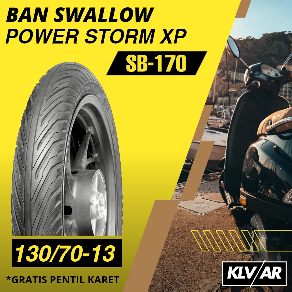 Ban Swallow power storm XP SB-170 Ban Tubeless Ring 13 Ukuran 110/70-13 | 130/70-13 Ban Matic Nmax A