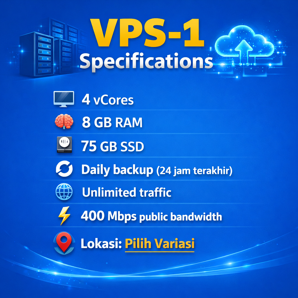VPS Singapore 4vCore 8GB RAM 75GB NVMe - Unlimited traffic 400 Mbps - Daily backup